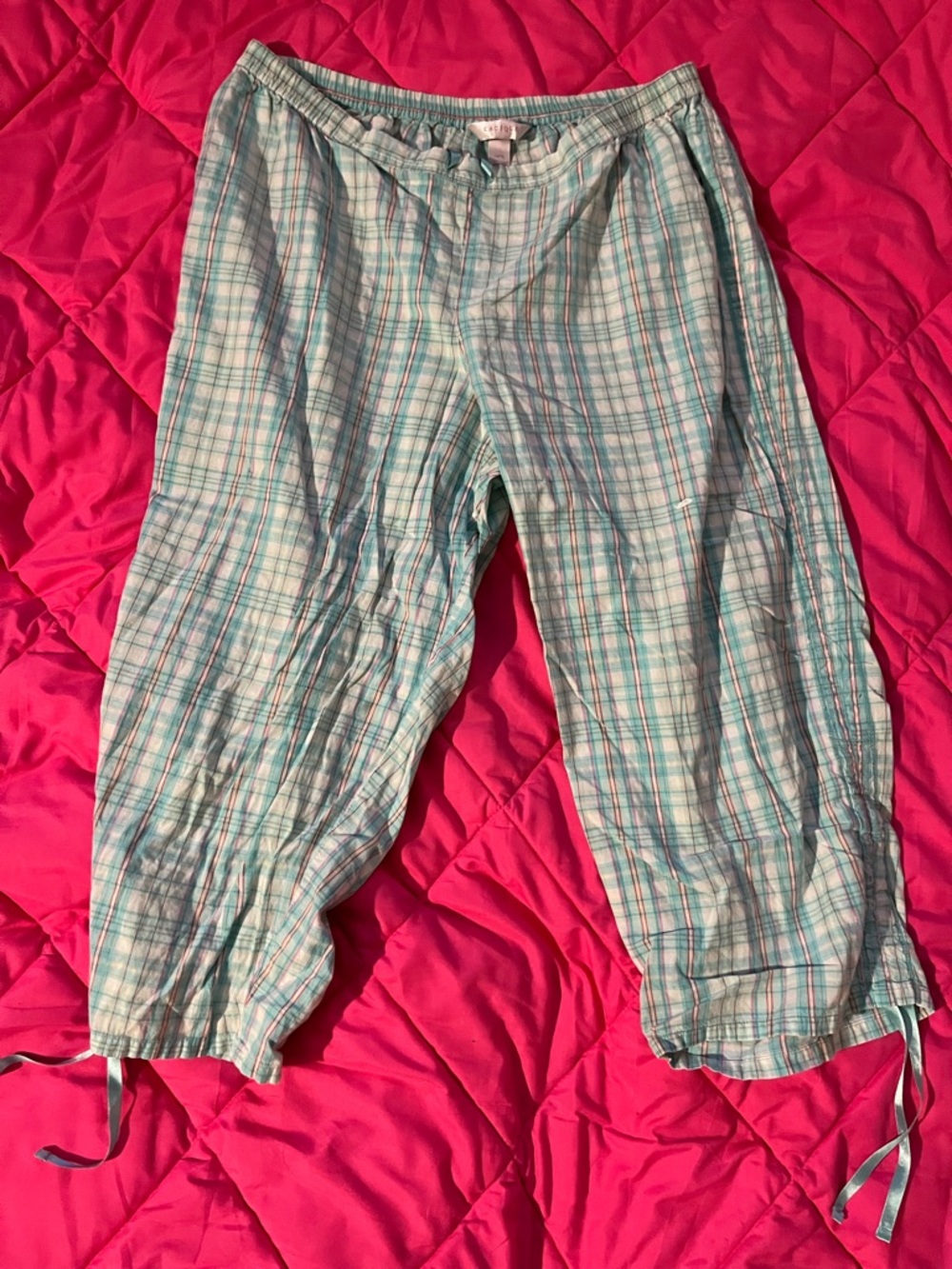 Cacique Light Blue Plaid Women’s Lounge Pants